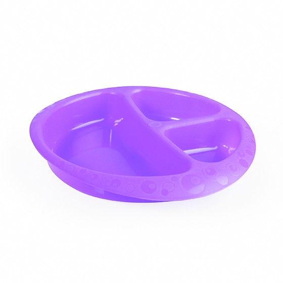 Purple Plate With Divisions For Babies BPA Free